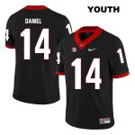 Youth Georgia Bulldogs NCAA #14 DJ Daniel Nike Stitched Black Legend Authentic College Football Jersey EXR1654JH